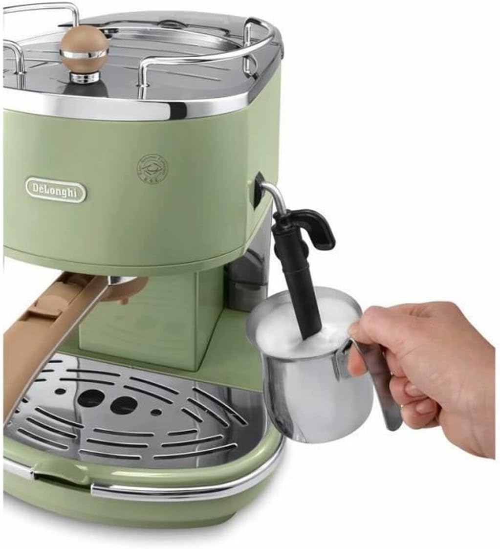 De'Longhi Icona Vintage - Machine à Espresso avec Mousseur à Lait Manuel Unique