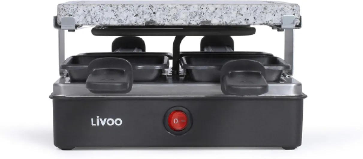 Appareil À Raclette 4 Personnes 600w + Pierre À Griller - DOC242