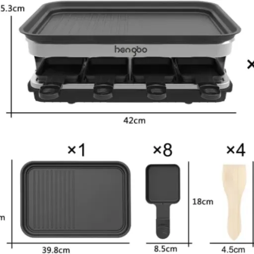 Test HengBO Appareil à Raclette 8 Personnes : simple, puissant et plutôt bien pensé pour les grosses tablées