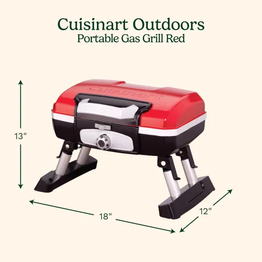 Petite Gourmet Barbecue à gaz portable, compact et portable au propane, surface de cuisson de 150 m², brûleur de 5 500 BTU, petits barbecues à gaz pour camping, barbecue, pieds pliants et