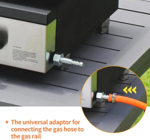 BIGHORN Plancha à gaz de 10kw,Grande surface de cuisson avec 4 brûleurs individuels，Plancha portable et extérieur