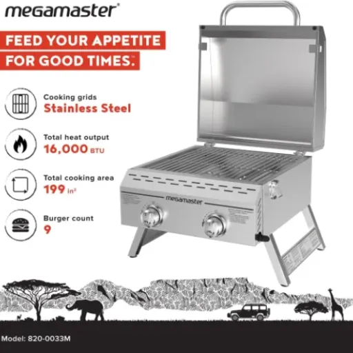 Test Megamaster 2 brûleurs : le petit BBQ gaz qui fait le job en camping
