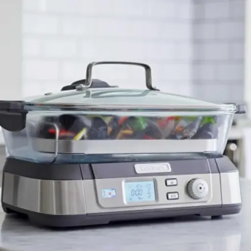 Avis Cuisinart Cookfresh STM1000E : le cuiseur vapeur en verre qui mise sur la cuisson saine et rapide
