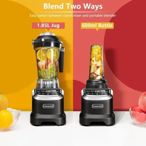 Avis AMZCHEF Blender professionnel 1800 W : un gros mixeur familial qui mise sur la puissance et le tactile