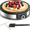 Avis SNAILAR Crêpière électrique 1200W : la petite plaque rapide pour des crêpes fines à la maison