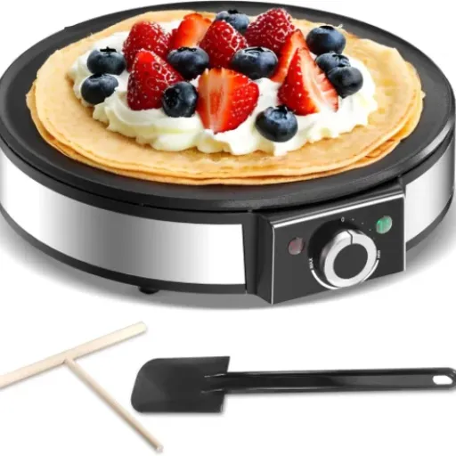 Avis SNAILAR Crêpière électrique 1200W : la petite plaque rapide pour des crêpes fines à la maison