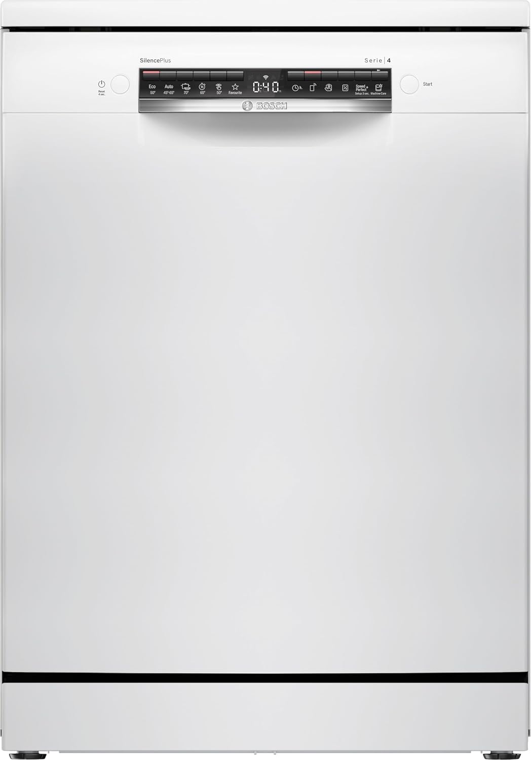 SMS4EMW01F, Série 4, Lave-vaisselle 60 cm, Pose libre, Blanc Blanc 60 cm Série 4 Nouveau