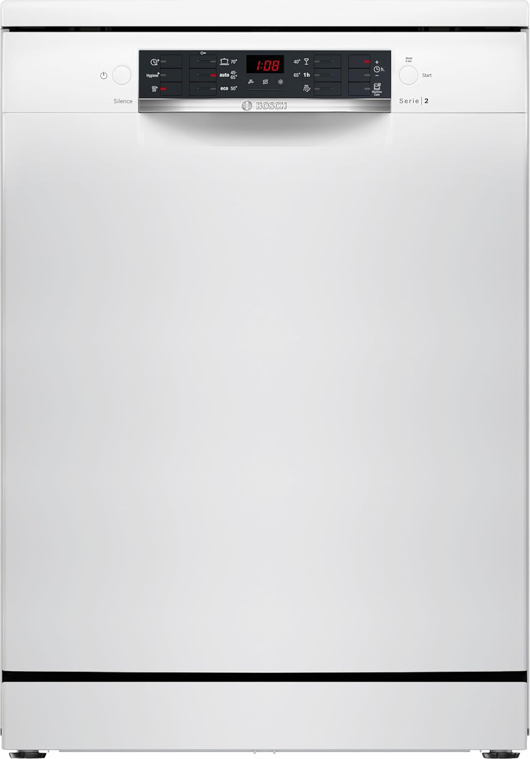 SMS26AW01F, Série 2, Lave-vaisselle 60 cm, Pose libre, Blanc Blanc 60 cm Série 2 Nouveau