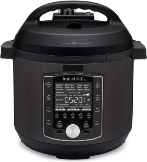 Pro 6, Autocuiseur Électrique Multifonction 10-en-1 - Cocotte Minute, Cuiseur à Riz, Cuiseur Vapeur, Stérilisateur, Yaourtière, Sous-Vide - Acier Inoxydable Noir - 1200W, 5.7L 6 L Pro