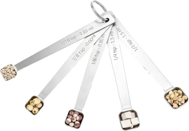 5 PCS Cuillere Doseuse, Cuillère Doseuse Café avec Balance Numérique, Acier Inoxydable, Empilable, Accessoires de Cuisine et de Pâtisserie pour Ingrédients Secs et Liquides