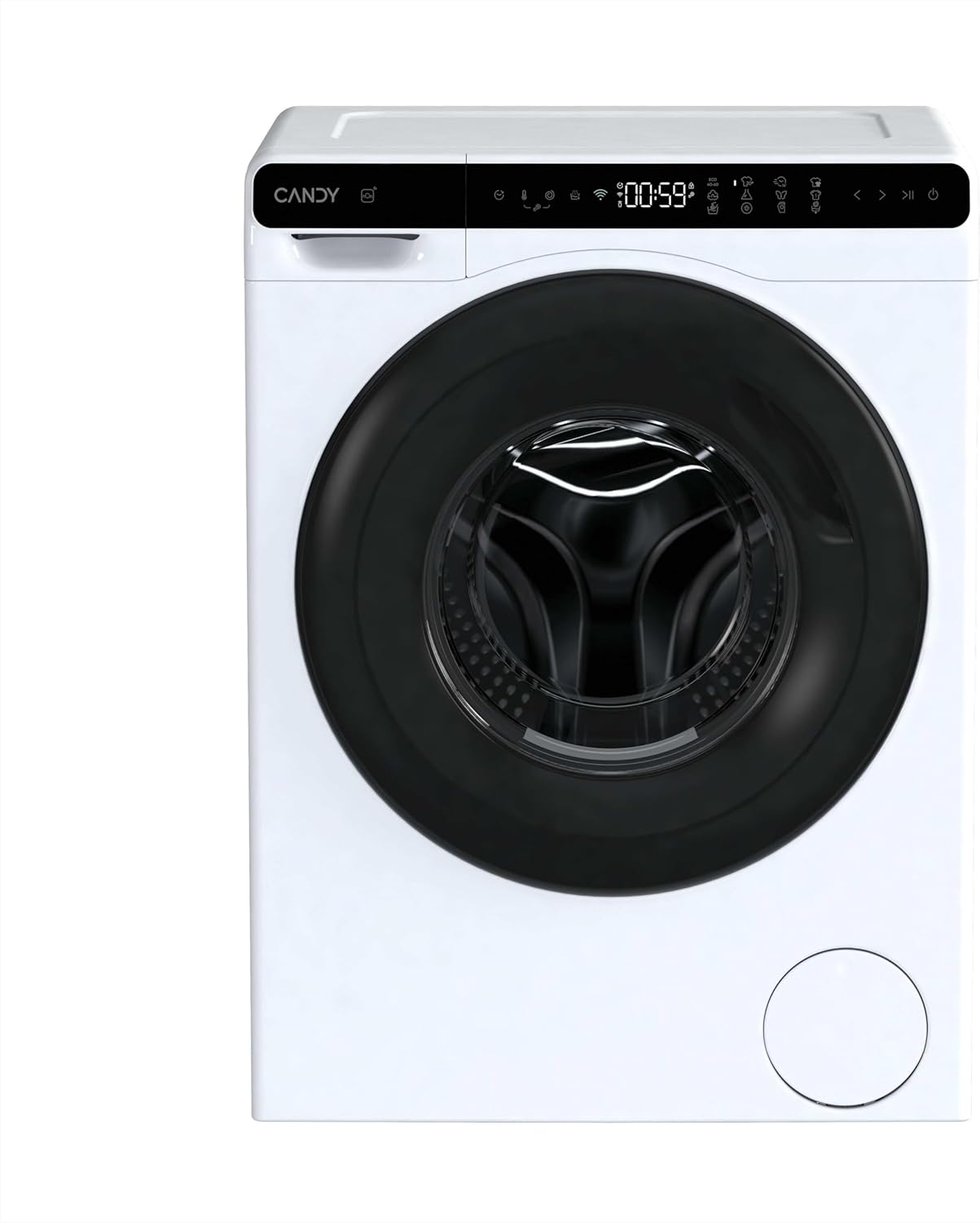 Lave-Linge Hublot - Machine à Laver 5kg/1200 trs/min - Classe Énergétique A - 12 Programmes - WiFi+Bluetooth, Ecran Digital, Pack Hygiène - Blanc - 70 x 51 x 42 cm - Modèle CW50-BP12307U1-S Blanc & Noir - 5kg