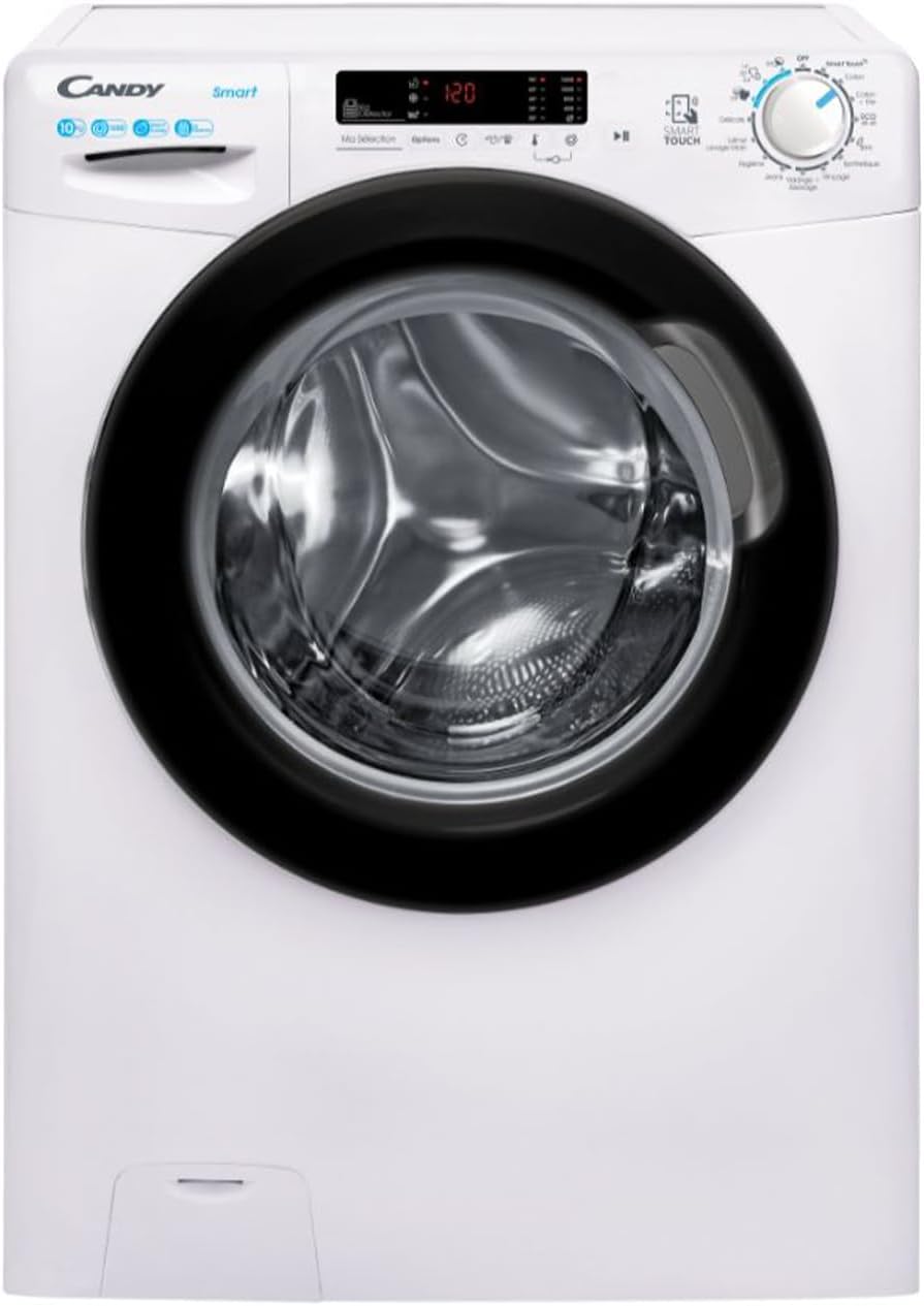 Lave-Linge Hublot - Machine à Laver 10kg/1200 trs/min - Classe Énergétique B - 15 Programmes - NFC, Ecran Digital, Mix Power System - Blanc - 85 x 60 x 54 cm - Modèle CS12102DWB4/1-47