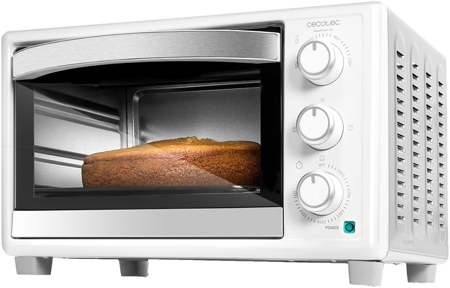 Four de comptoir Bake&Toast 2300 Blanc, 23 L, 1500 W, 3 modes de chauffage, Minuteur 60 minutes, Température réglable jusqu'à 230ºC, Bac récupérateur de miettes - 23 L Blanc