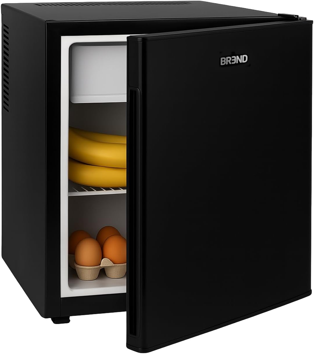 BR-2241 Mini réfrigérateur avec congélateur - 42 + 5 litres - Réfrigérateur combiné - Éclairage LED - Noir - Idéal bureau, camping, chambre 42 L