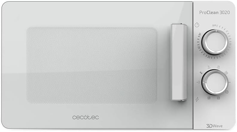 Cecotec ProClean 3020 - Micro-onde blanc avec revêtement Ready2Clean, technologie 3DWave, input 1150W, output 700W, 20L, 6 modes - Revêtement Céramique