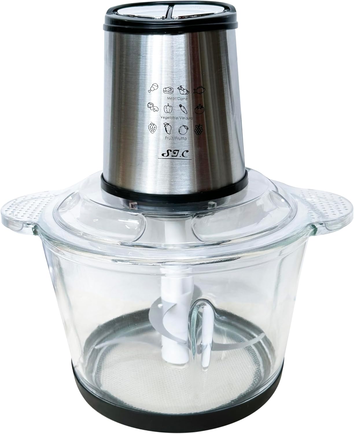 S.I.C Hachoir-Mixeur Électrique en Verre, 4 Lames en Acier Inoxydable, 2 Vitesses (2.5L)
