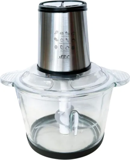 S.I.C Hachoir-Mixeur Électrique en Verre, 4 Lames en Acier Inoxydable, 2 Vitesses (2.5L)
