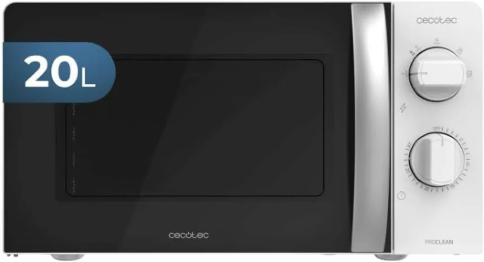 Micro-ondes ProClean 2010 - 20 L de capacité et 700 W de puissance, Sans grill, Mode Décongélation, Technologie 3DWave - Minuterie jusqu'à 30 minutes - Régulier