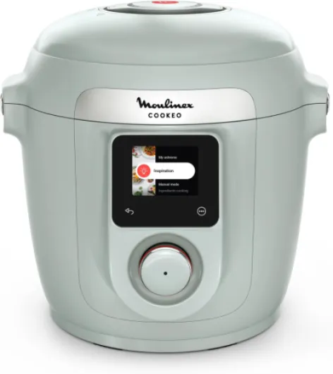 Cookeo Wifi 10-en-1, Multicuiseur intelligent haute pression, 10modes de cuisson, Rapide, Sans surveillance, Guide de cuisson pas à pas, 6 L, CE96G310 Eucalyptus 10 modes de cuisson Cookeo