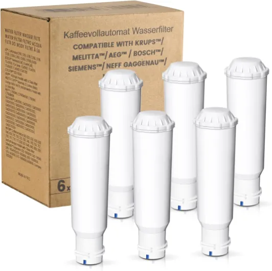 6 Filtres à eau pour Machines à Café, Compatibles avec F088/EA829S, 192830 Pro, TCA6041/TCA6709/B20-TCA6001/CM200110