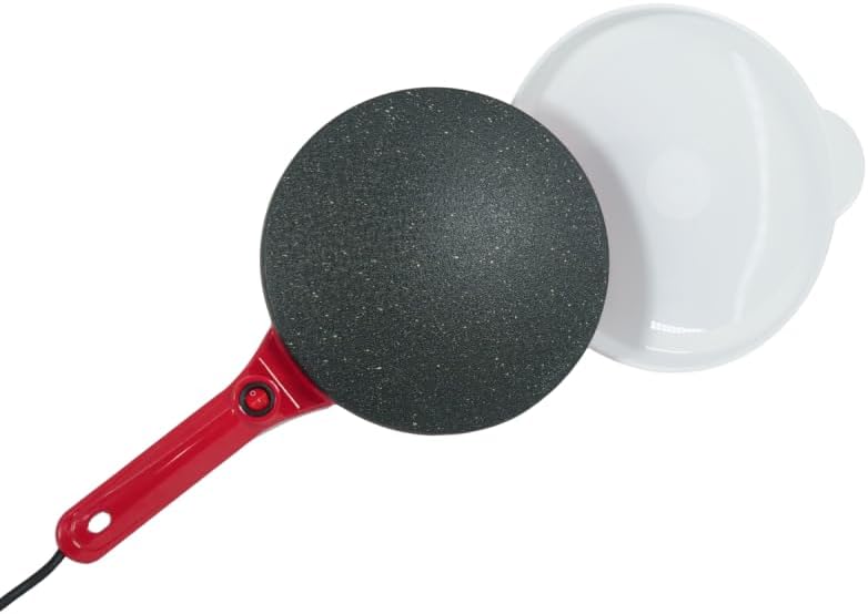 Crêpière Électrique Antiadhérente avec Plaque Chauffante - Cuisson Homogène et Régulière - Appareil de Cuisine Domestique pour Préparation de Crêpes Maison Sucrées ou Salées