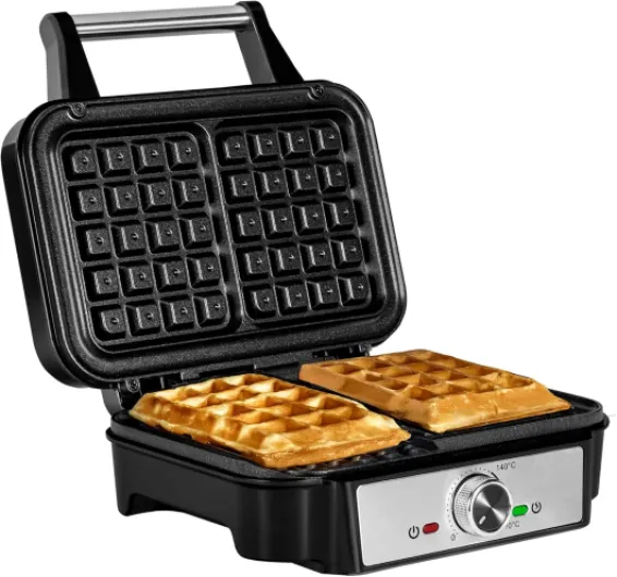 GOFREE CHEF Gaufrier Haute Puissance 1200 W pour Gaufres Belges, Double Revêtement Antiadhésif, Contrôle de la Température, Indicateur de Cuisson, Gaufres Épaisses, Grille Profonde (CHEF)