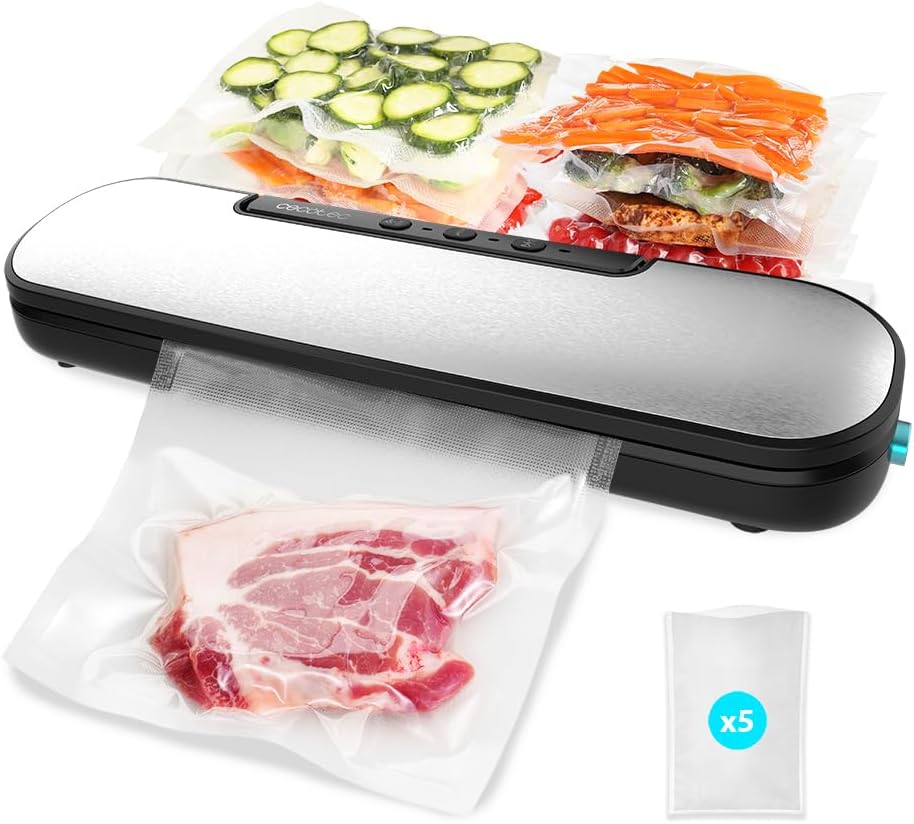 Machine de Mise sous Vide SealVac Easy Magnetik - 90 W, Mise sous Vide en 10 Secondes, Pression de Vide de 0,6 bars, Scellage 30 cm, Matériau ABS, 8 Modes, Comprend 5 Sacs.