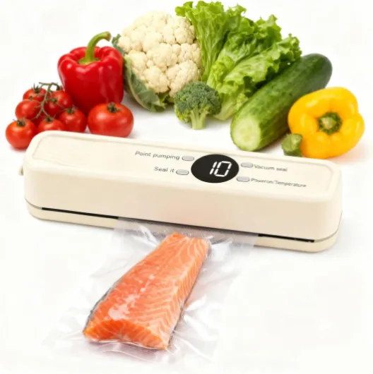 Machine Sous Vide Automatique 7 en 1, mini-soudeuse à sacs avec 3 connecteurs externes, machine à vide portable avec 5 sacs sous vide pour la conservation des collations et le stockage des aliments