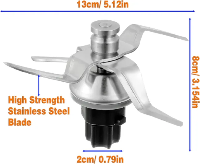 (Mise à niveau) Pour Vorwerk Thermomix TM31 Lame de rechange en acier inoxydable (avec joint) - Accessoires de lame de mélangeur pour robot culinaire Robuste et durable Compatible avec TM31