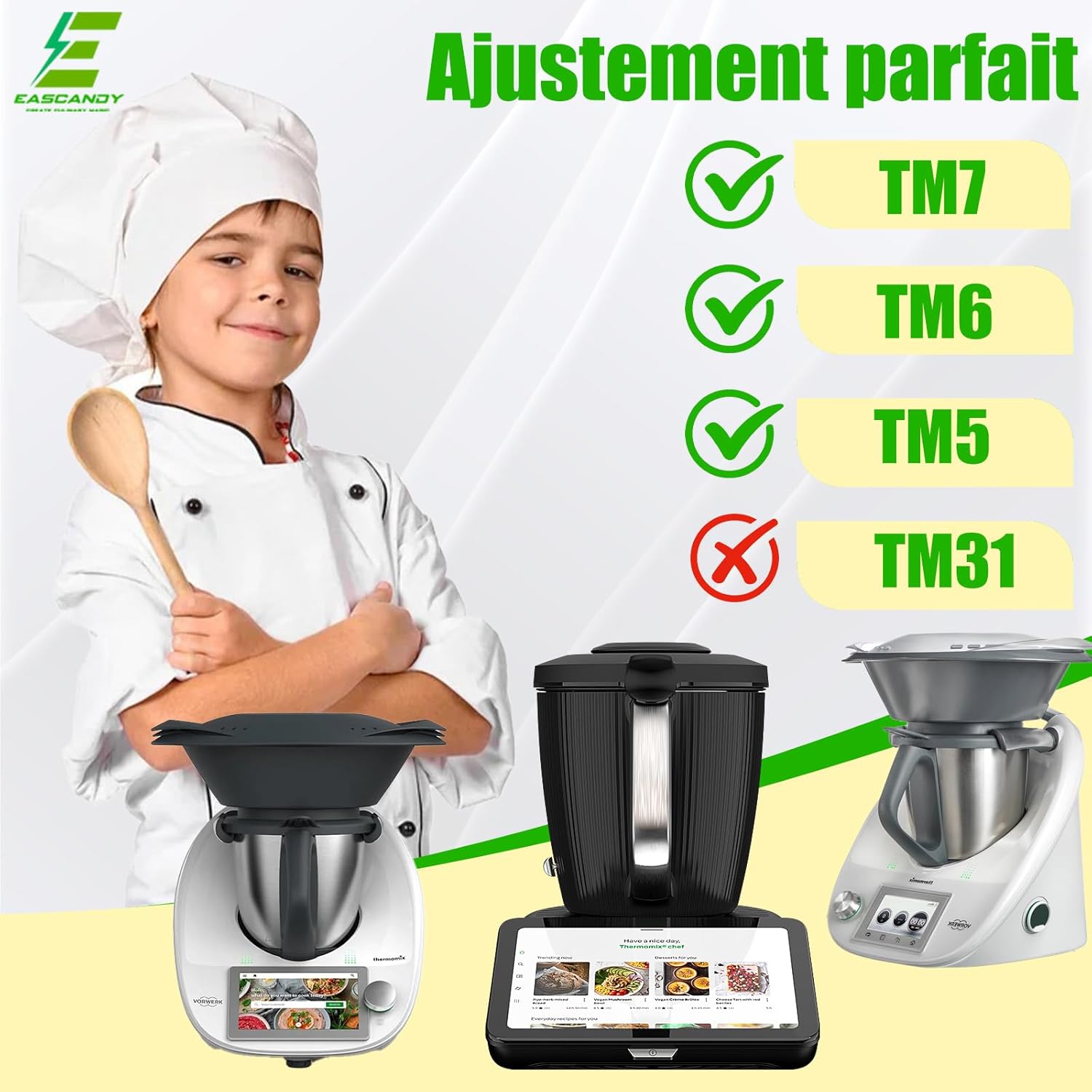 Lame Mélangeuse for Thermomix® TM5/TM6/TM7 - Acier Inoxydable SUS420, Lame Affûtée et Durable - Accessoire pour Robot Culinaire Mixeur TM5/6/7 Brad