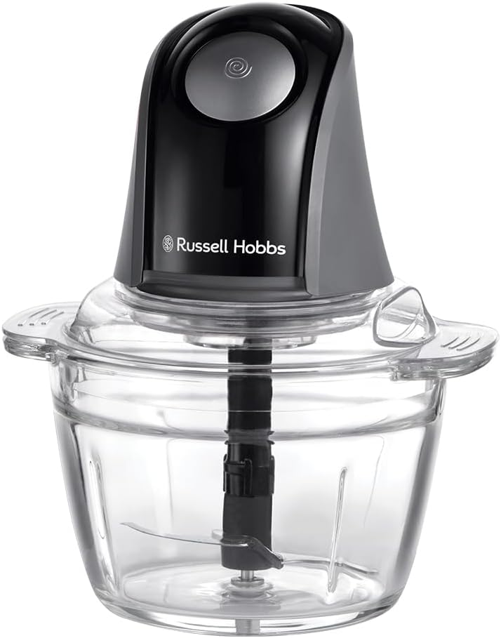 Hachoir électrique [polyvalent] blender (pour légumes, fruits, viande, oignons, récipient de 1l, lavable au lave-vaisselle, 2 vitesses, lames en acier inox, 350W) Anthracite 27131-56 Mini hachoir nouveau