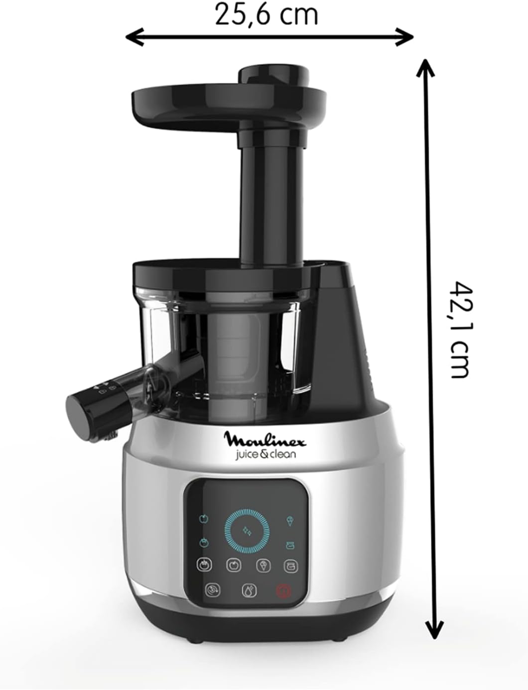Juice & Clean Extracteur de jus de fruits et de légumes, Jus vitaminés, Pressoir, 150 W, 42 à 83 tours/min, Jus de fruits frais, Confiture, Coulis, Sorbet, Nettoyage automatique ZU420E10 150W / 2 vitesses