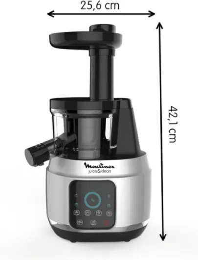 Juice & Clean Extracteur de jus de fruits et de légumes, Jus vitaminés, Pressoir, 150 W, 42 à 83 tours/min, Jus de fruits frais, Confiture, Coulis, Sorbet, Nettoyage automatique ZU420E10 150W / 2 vitesses