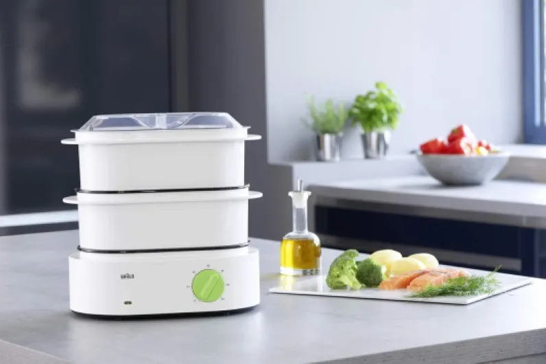 FS3000 Cuiseur Vapeur Electrique Blanc/Vert 33 x 31 x 19,5 cm