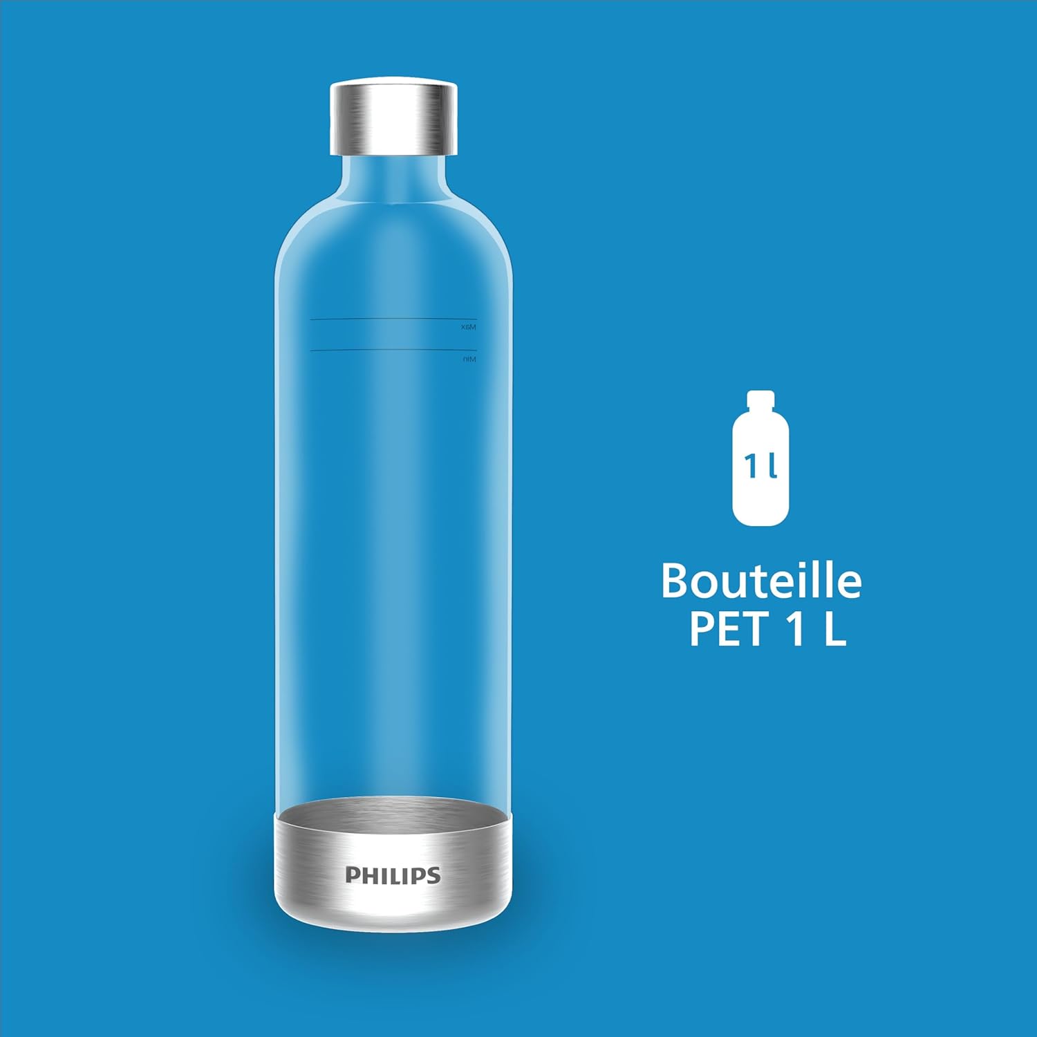 GoZero ADD4902WH/10 Machine à Soda, Sans BPA, 1 l, blanc 1 bouteille Blanc