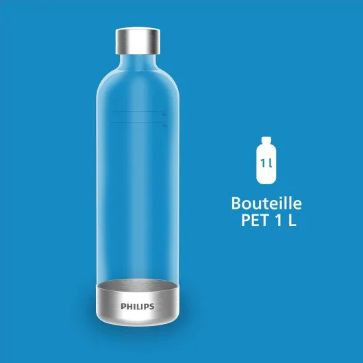 GoZero ADD4902WH/10 Machine à Soda, Sans BPA, 1 l, blanc 1 bouteille Blanc