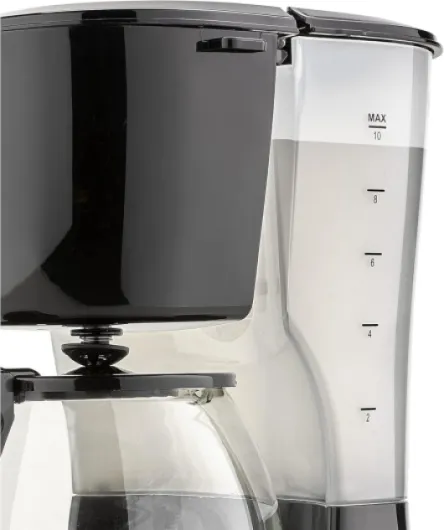 Cafetière électrique – 750 W – Verseuse en verre de 1,25 L – pour 10-12 tasses – aussi pour le camping – CM-1245 Noir Unique