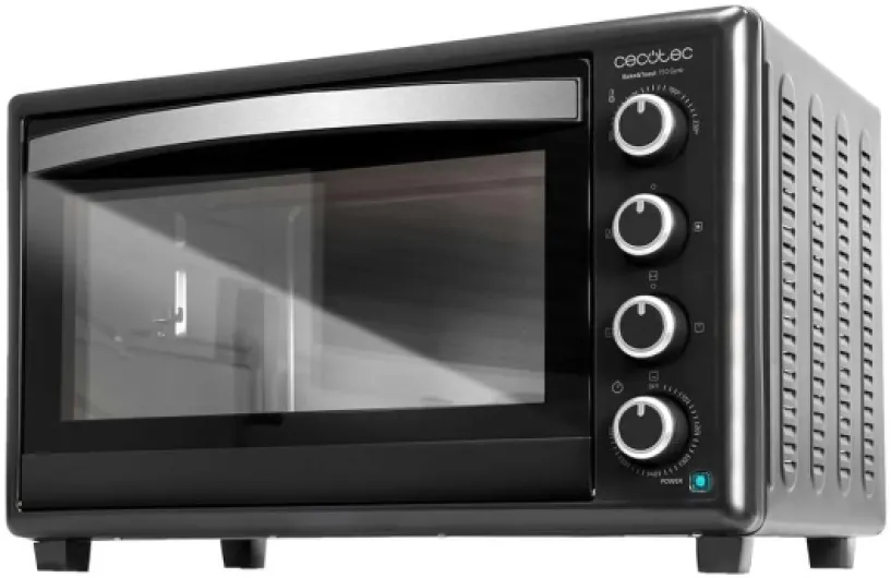 Cecotec Four de comptoir Bake&Toast 4600 Noir Gyro, 46 L, 2000 W, 12 fonctions de chauffage combinables, Comprend une broche rotative, Bac récupérateur de miettes - 46 L Noir