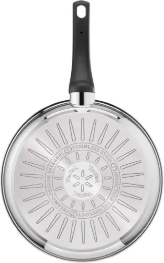 Emotion Poêle 28 cm, Revêtement antiadhésif, Garantie 10 ans, Base épaisse pour une diffusion de chaleur homogène, Design élégant, Poignée robuste, Induction, Indicateur de cuisson E3000604