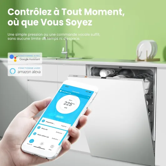 ' CDWPB1215PB-EU Lave-vaisselle Entièrement Intégré avec 12 Couverts, Lavage Cloud Wash, Séchage Supplémentaire, Lave-vaisselle Encastrable avec Démarrage Différé, Lavage Rapide - Blanc 12 Couverts Intégré