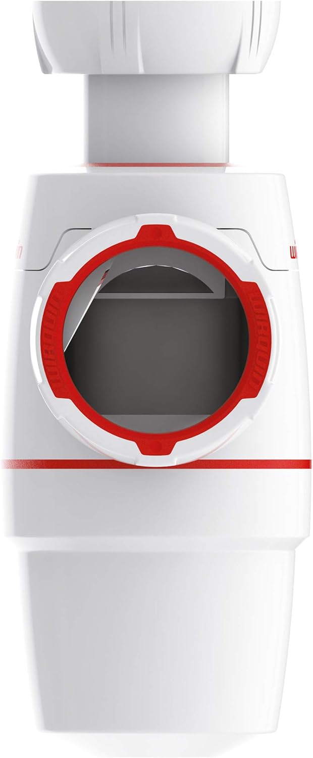 30722156 Siphon évier Néo Air blanc Ø40 avec anti-vide intégré, réglable, compact, zéro fuite Néo Air sans prise machine à laver