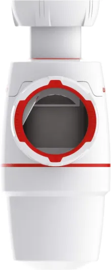 30722156 Siphon évier Néo Air blanc Ø40 avec anti-vide intégré, réglable, compact, zéro fuite Néo Air sans prise machine à laver
