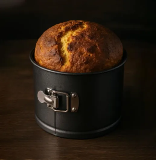 LS Kitchen - Moule à Panettone - Moule à Charnière avec Bord Haut - Moule Démontable Panettone - Double Revêtement Antiadhésif - Set 2 - Ø 16,5 et 12,5 cm