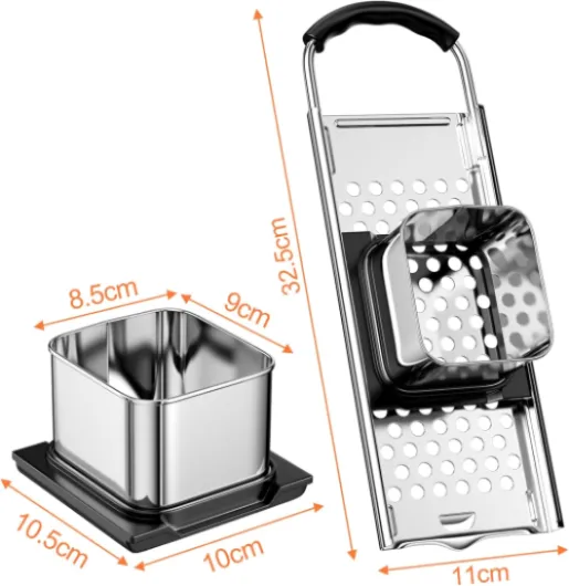 Râpe à spätzle, Eminceur de Spätzles Avec Glissière pour la Pâte, Spätzlehobel en Acier Inoxydable, Passoire à Spätzle Passe au Lave-Vaisselle, pour Spaghetti, des Boulettes, des Pâtes