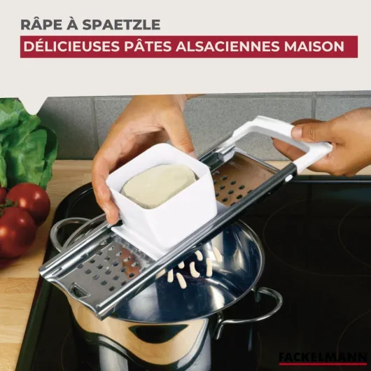 49254 Plaque à spätzle, râpe à spaetzle, râpe pour spätzle, Acier inoxydable, Plastique, 33 x 11 x 6,7 cm, Argent