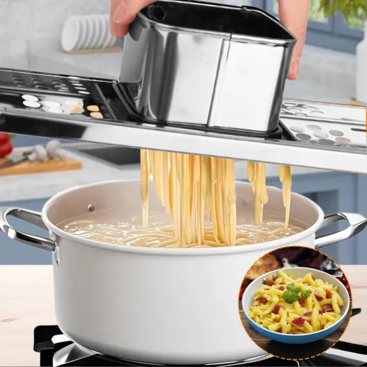 32.5 x 11cm Râpe Spätzle Acier Inoxydable, Râpe Grille Passoire avec Boutons Spaetzle, Appareil Machine Rabot Pates, Accessoires Outils Cuisson Cuisine pour Fromage, Passe Lave-Vaisselle