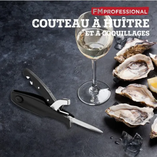 Brûleur à huîtres en plastique noir/argent