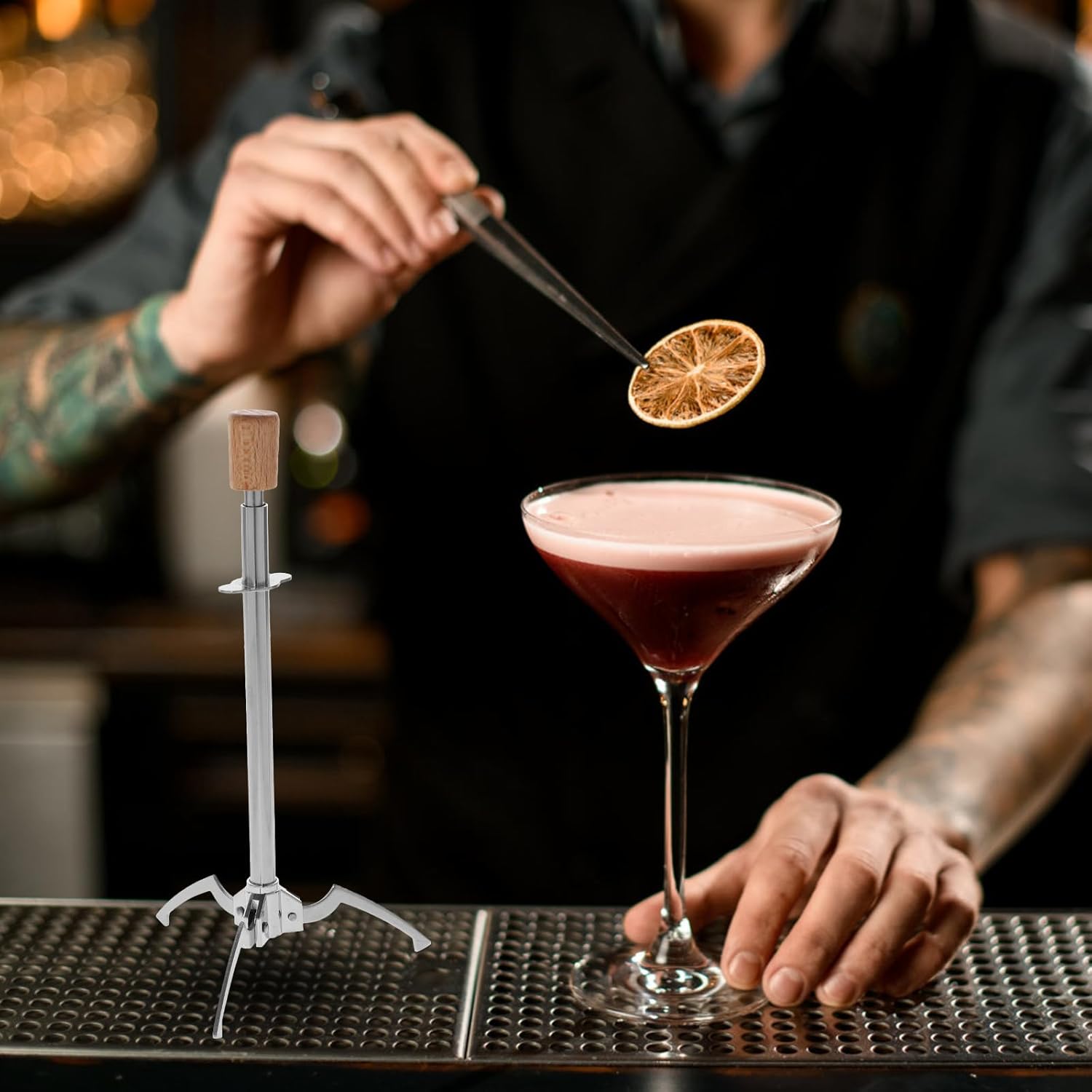 Pince alimentaire en acier inoxydable - Pinces à Glace Inox Triangle Griffes - Accessoire de Cuisine Barbecue & Polyvalent