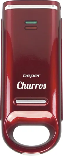 BT.600Y - Plaque antiadhésive pour churros, Puissance 800 W, Poignée isolante, Voyant de fonctionnement et pieds antidérapants - Idéale pour le petit-déjeuner et les fêtes - Rouge