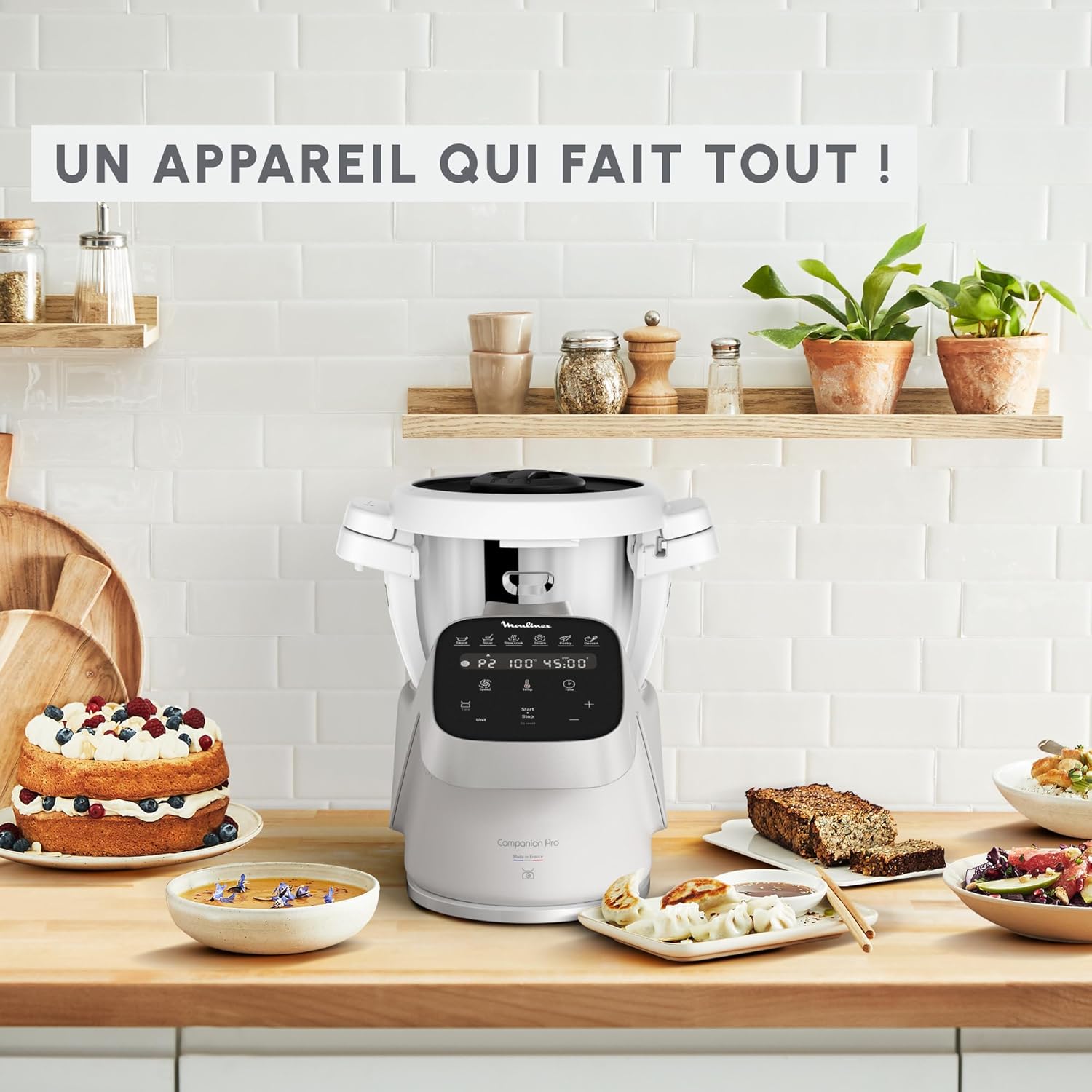 Companion Pro avec extension air fryer, Robot cuiseur, Balance intégrée, Capacité XL, YY5828FG